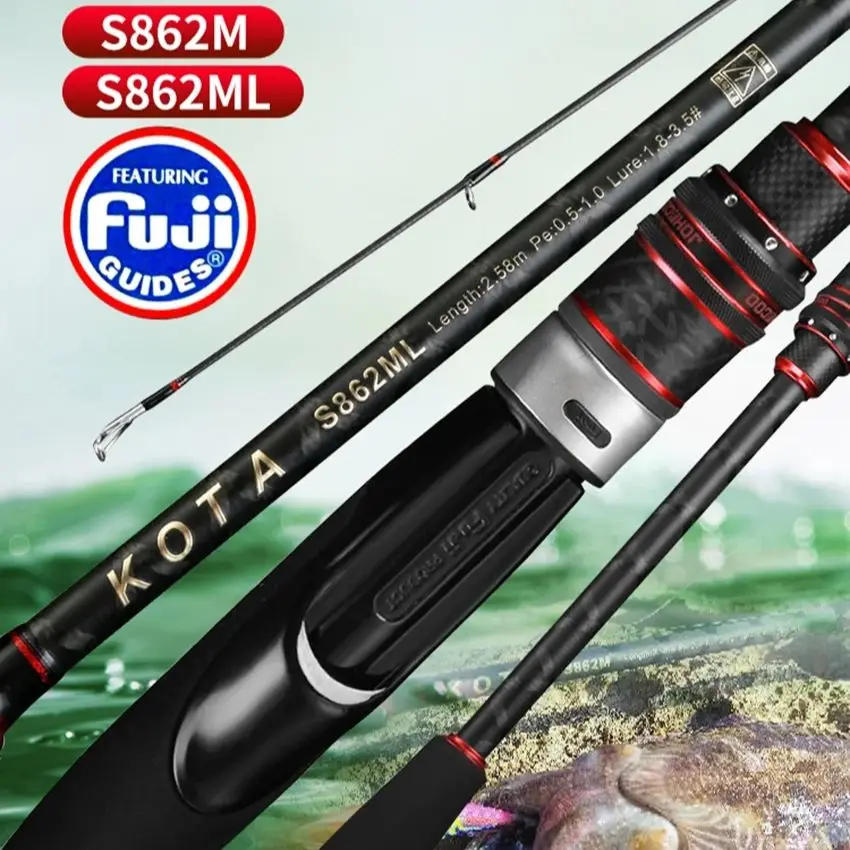 Egi Rod Squid Lure Rod 2.58m Spinning Rod 862M 862ML Squid Egging Fishing Rod Fuji Rings 40T Carbon Rod