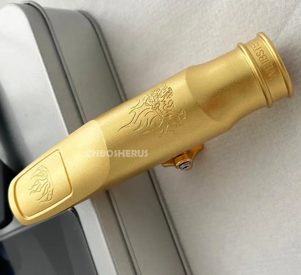 Hot sale NEW screw Metal Saxophone Mouthpiece For Tenor Saxophone Satin Gold plated 5 - 9