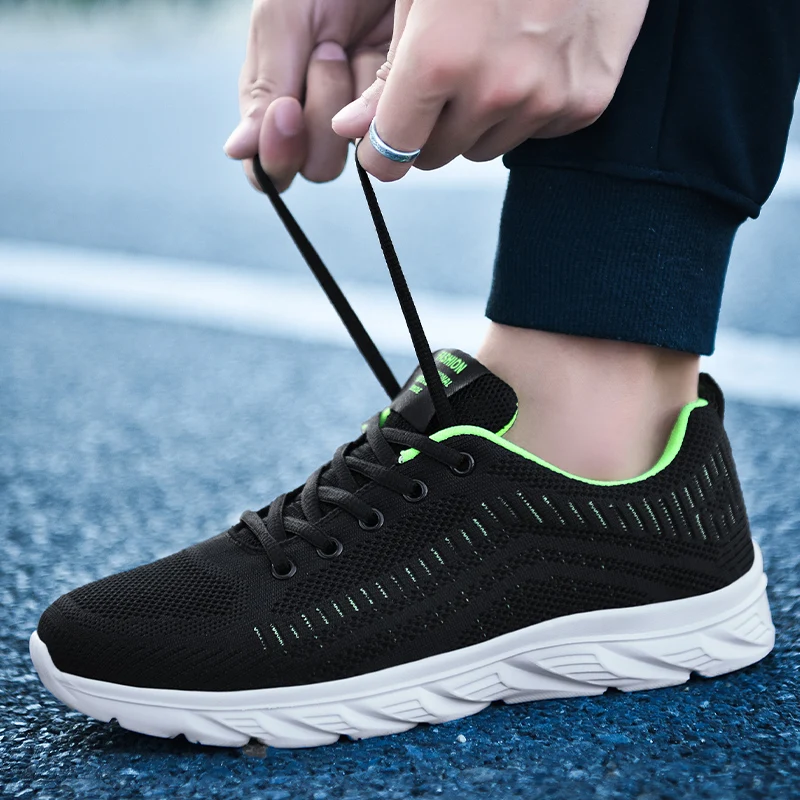 New Athletic Shoes for Men Shoes Sneakers Black Casual Men Mesh Sneakers Breathable Tennis Running Walking Gym Men Shoes