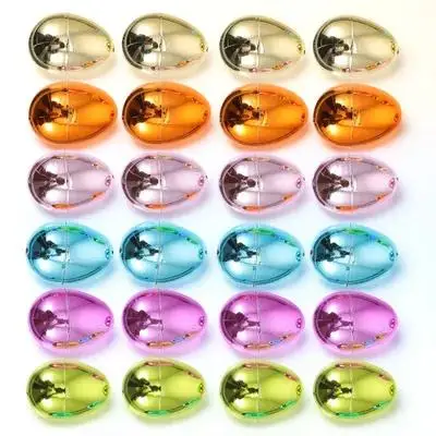 

Plastic Easter Egg Toys Bright Decorative Fillable Empty Eggs Festival Bulk Basket naments Gifts Home Decor