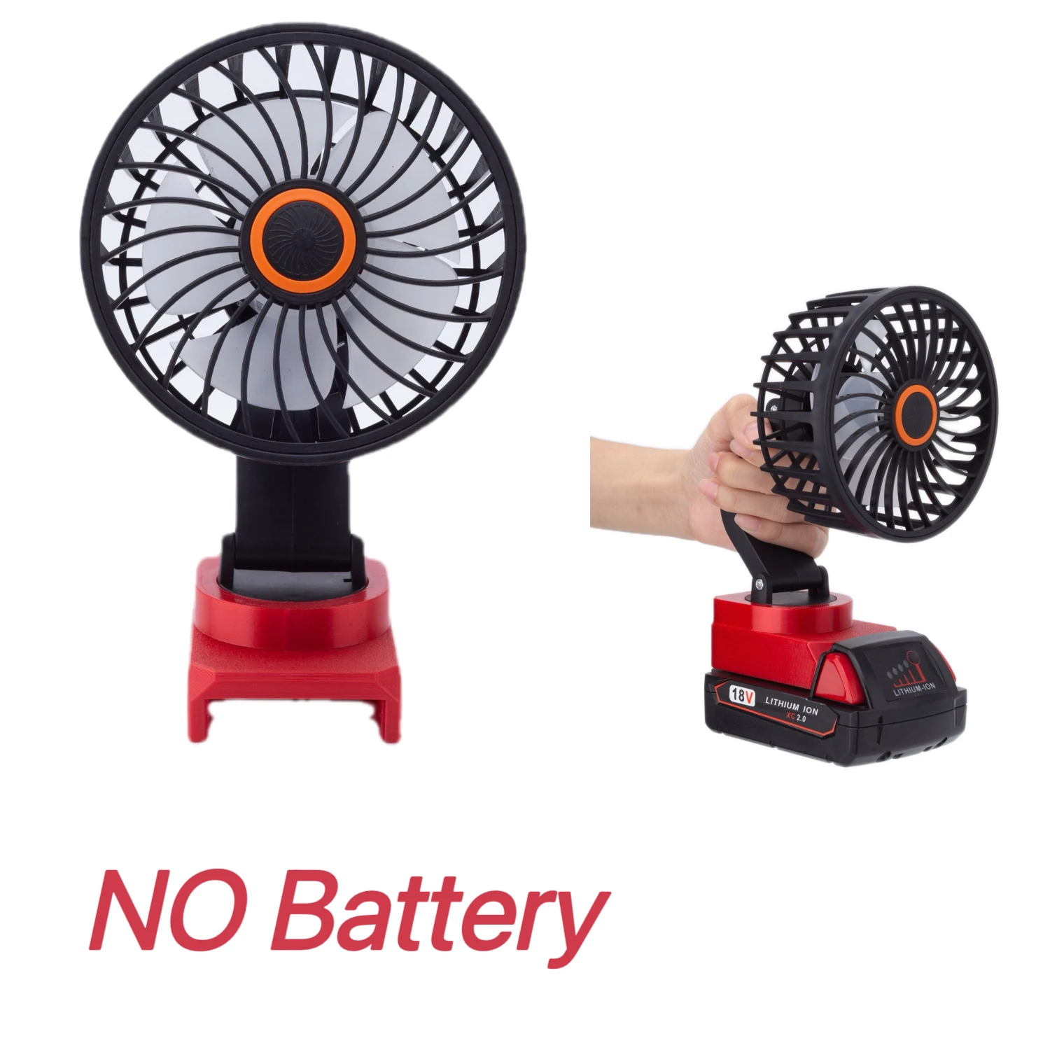 

Fan For for Milwaukee 18/20V Li-Ion Battery Adapter Bare Tool Cordlless Fan Portable Workshop Field Fan(battery not included)