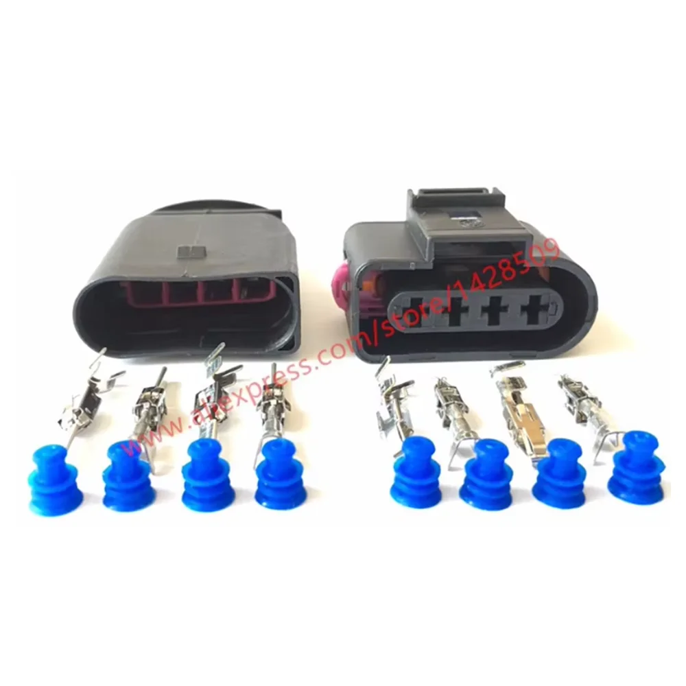 1 Set 4 Pin/Way Auto Ignition Coil Connector Repair Kit Case For A4 A6 VW Passat 1J0 973 724 1J0973724 1534159-1