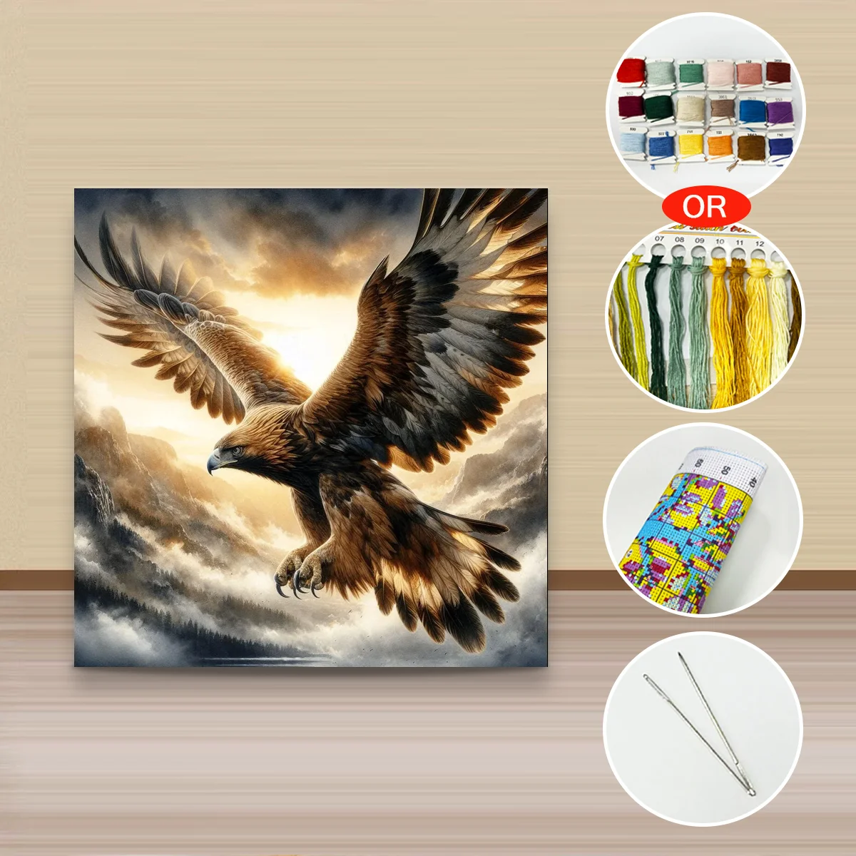 1 Stück 40x40 cm/15,74 Zoll, 11CT/14CT Kreuzstich-Set, DIY Valentinstagsgeschenk, Stickerei-Set für Festivals und den Alltag. – Detail 3