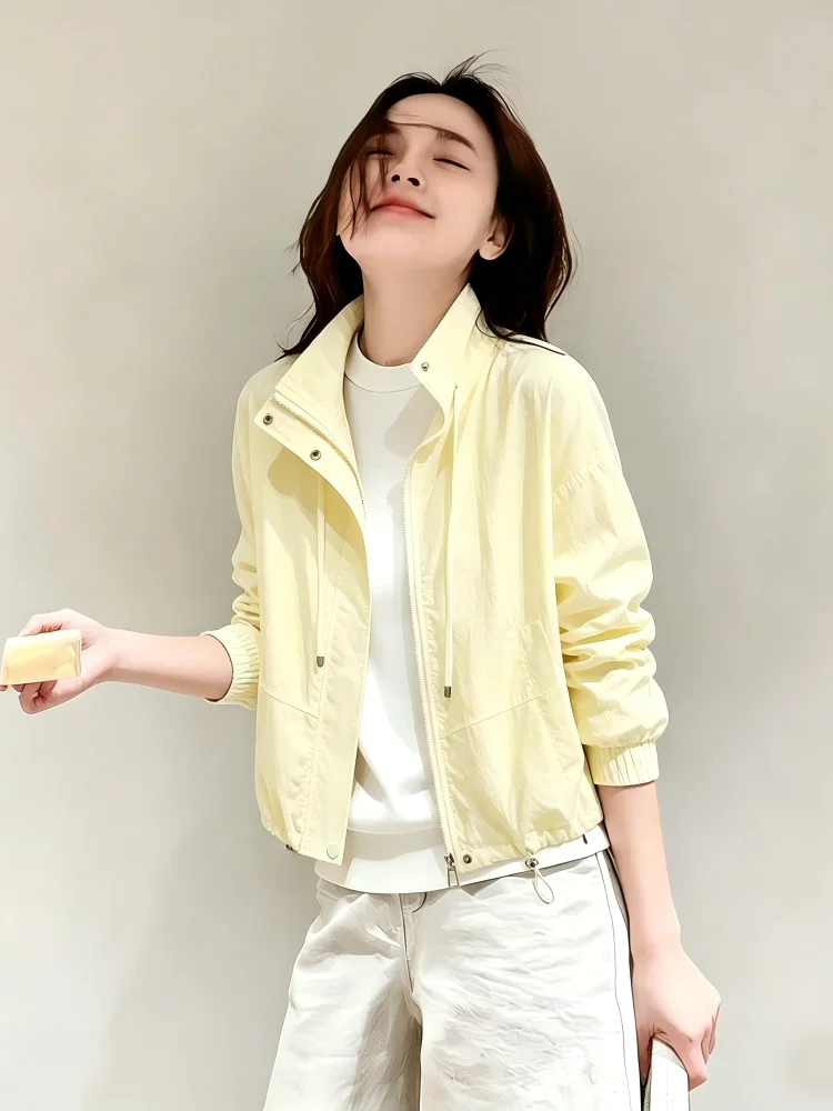 Yellow Goose Short Lightweight Casual Sun Protection Jacket Commute Style Loose Fit Small Size Exclusive Fashion Top