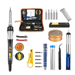 220V 60W New Soldering Iron Electric LCD Welding Tool Kit Portable Heat Pencil Adjustable Temperature Soldering Iron With Switch