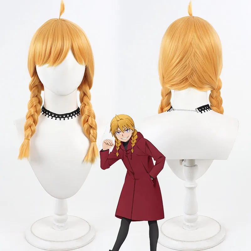 Anime Daemons of the Shadow Gabby Cosplay Wig Gabby Double Ponytail Braid Hair Rose Net Role Play For Hallowmas Party