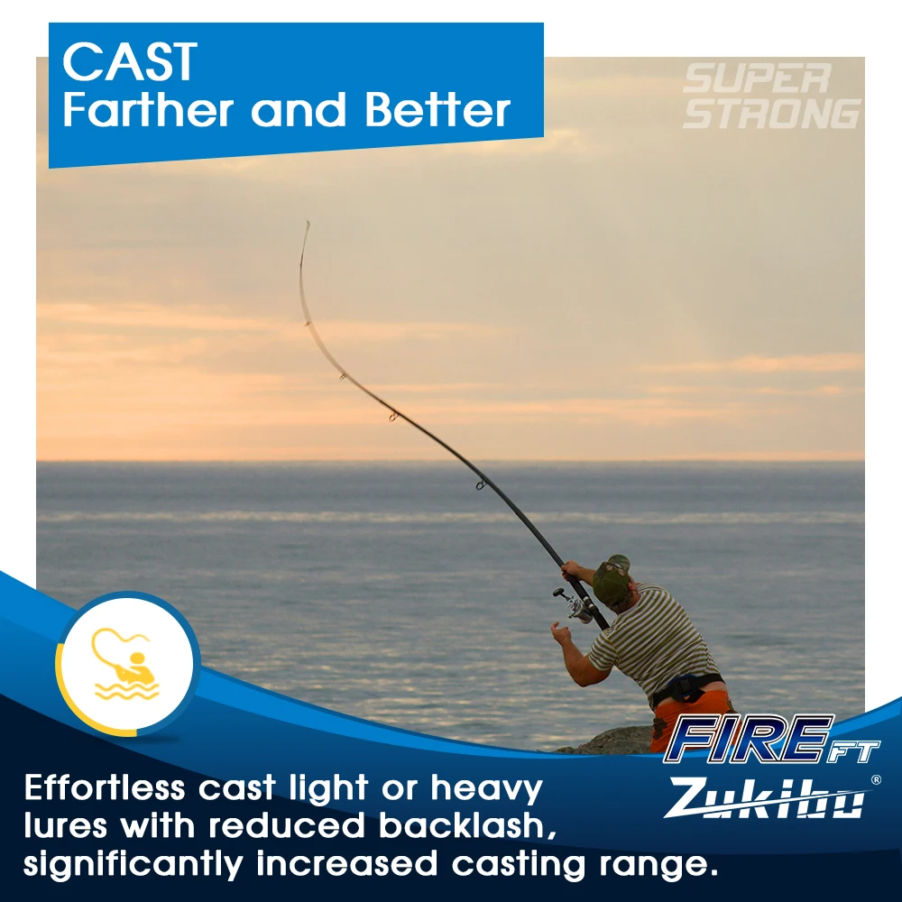 ZUKIBO FIRE FT Línea trenzada microfundida para hielo resistente - imagen 4