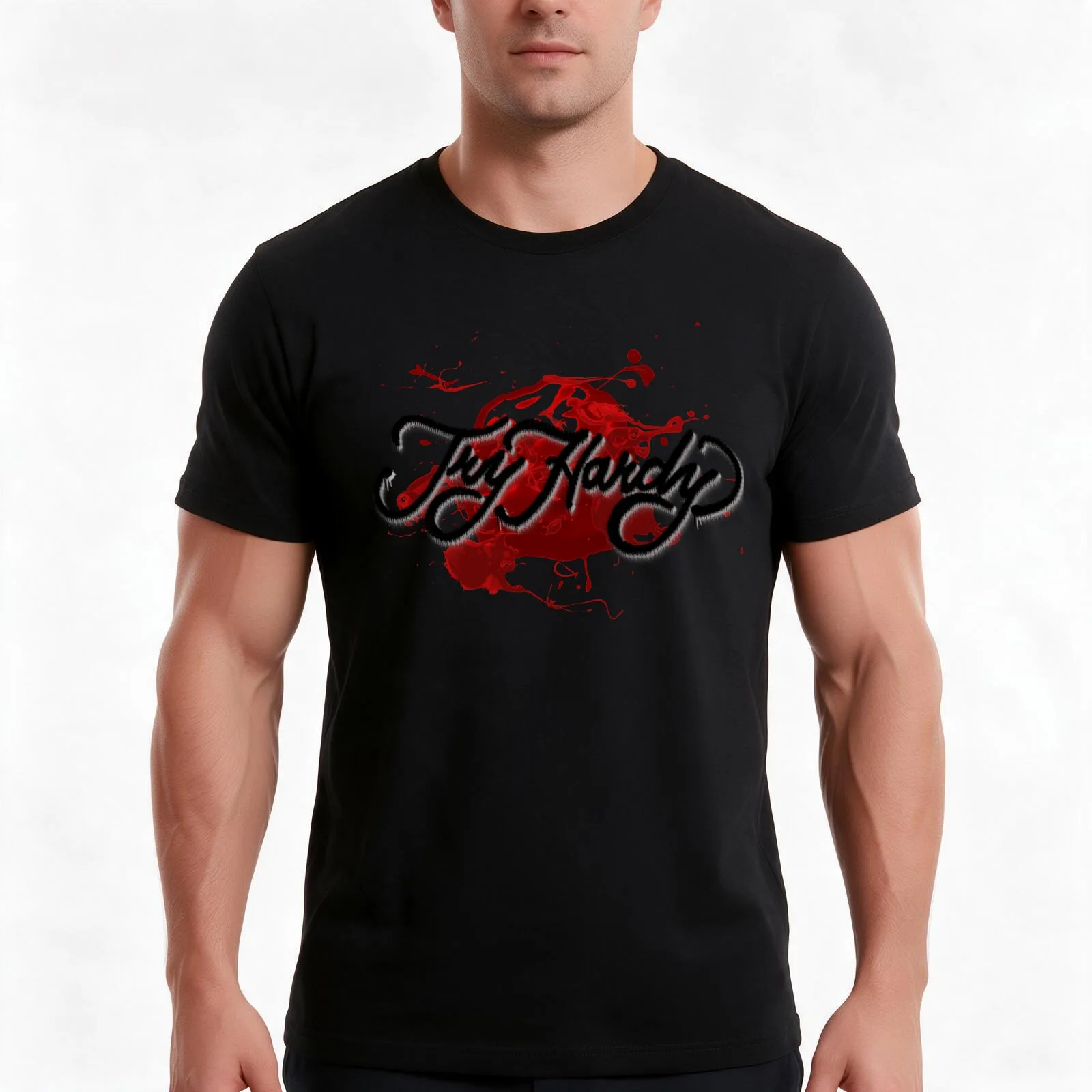 TRY HARDY 2 T-Shirt, Summer Casual Cotton Tee, Oversized Streetwear Tops, Vintage Graphic Print, Loose Fit Short Sleeve