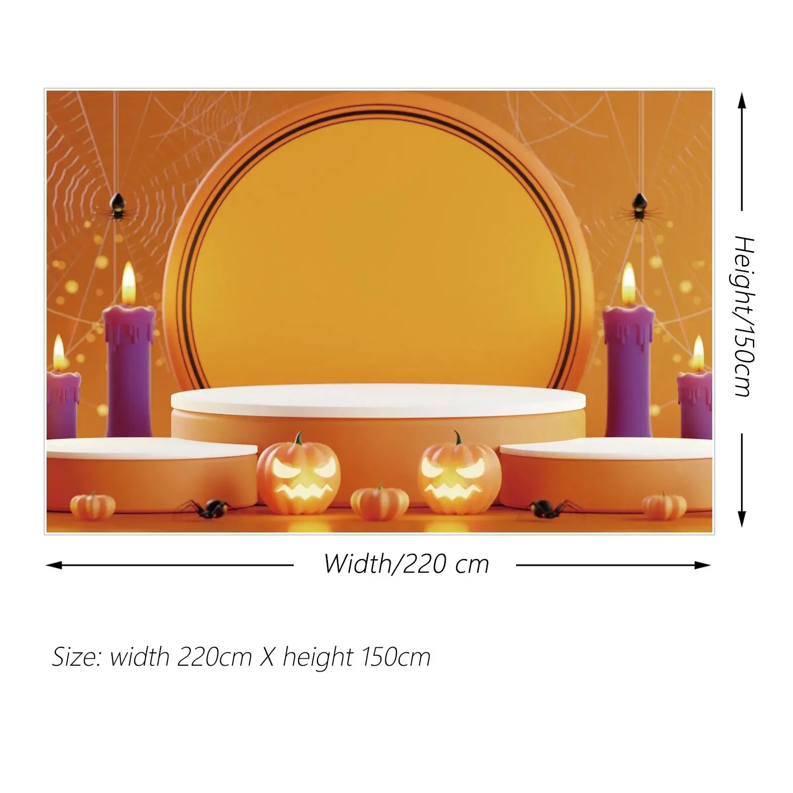 MOON.QG-خلفية عيد هالوين ، أقواس الحفلات ، المسرح ، ضوء الشموع ، فانوس جاك ، خلفية للتصوير الفوتوغرافي ، شبكة العنكبوت ، ديكورات جدارية