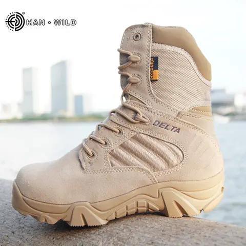 Winter Autumn Men Boots Quality Special Force Tactical Desert Combat Ankle Boats Work Shoes Leather Snow Boots