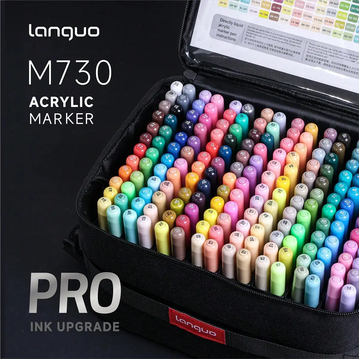 Languo 48/288/432 Colors Soft Brush Acrylic Marker Pen Set DIY Hand Drawn Paint Art Markers Pens Stationery Art School Supplies