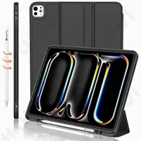 Funda para iPad Pro 11 13 Air 11 13 M5 M4 M3 Mini 2025 con portalápices cubierta protectora de 360 grados encendido automático