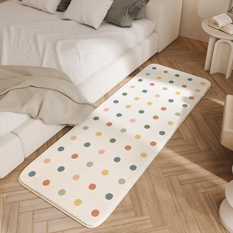 Japanese Style Lamb Wool Rug, Non-Slip Dense Plush Carpet for Bedroom Living Room, Soft Warm Floor Mat, Home Decor Bedside Rug