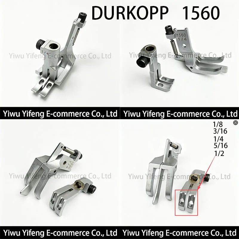 Industrial Sewing Machine Accessories Presser Foot Set DURKOPP 1560 Split Compensating Foot Size Leather Bag Sofa Thick