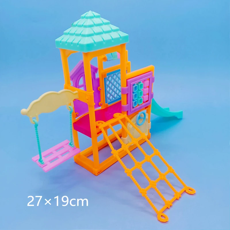 New 2023 For Barbie Doll Toy Accessories Simulation Mini Pet Puppy Dog Kennel Amusement Park Set For Children\'s Play House