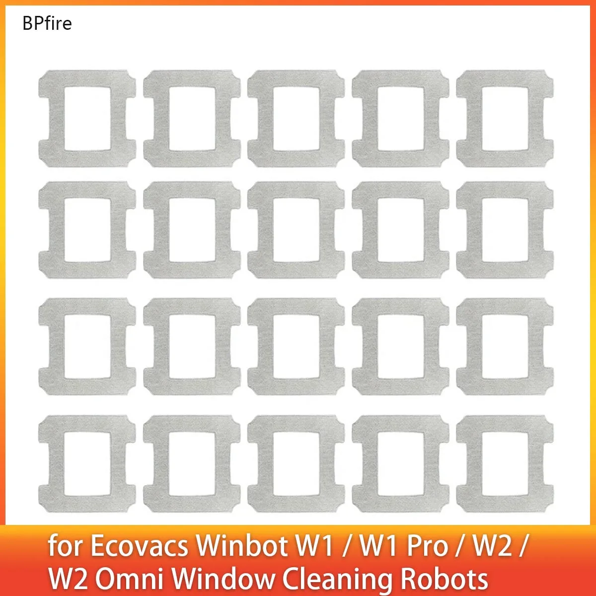 Сменные аксессуары для роботов-мойщиков окон Ecovacs Winbot W1 / W1 Pro / W2 / W2 Omni: моющиеся салфетки из микрофибры для паровой швабры