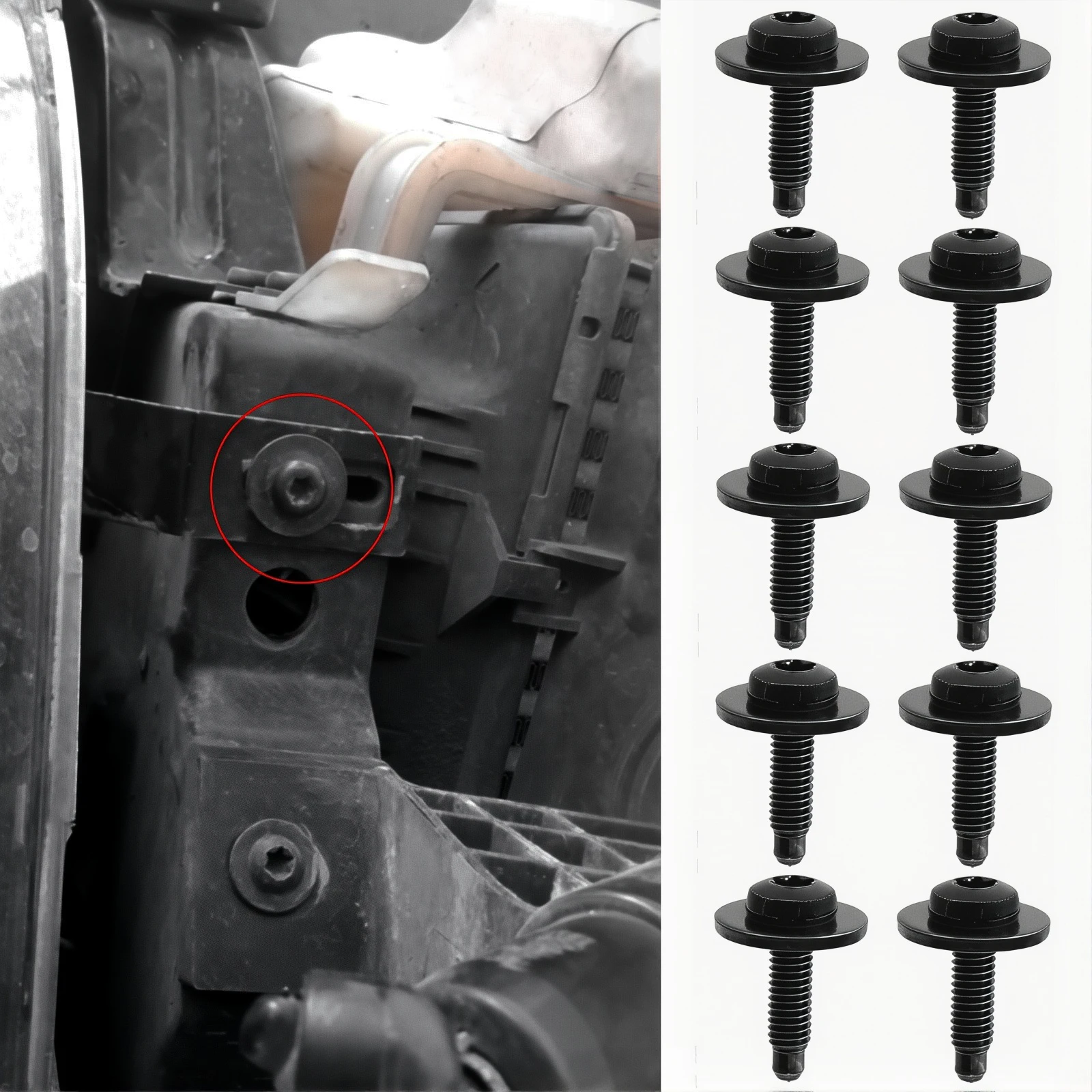 10Pcs M6x20 Headlight Assembly Screws Mounting Bolt N90683302 For VW Golf MK6 2010-2013 Passat 1998-2005