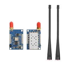 2PCS SA828 UHF 400~480MHz 3-5km Distance and 1W Outpower Walkie Talkie Module +2PCS Rubber Antennas