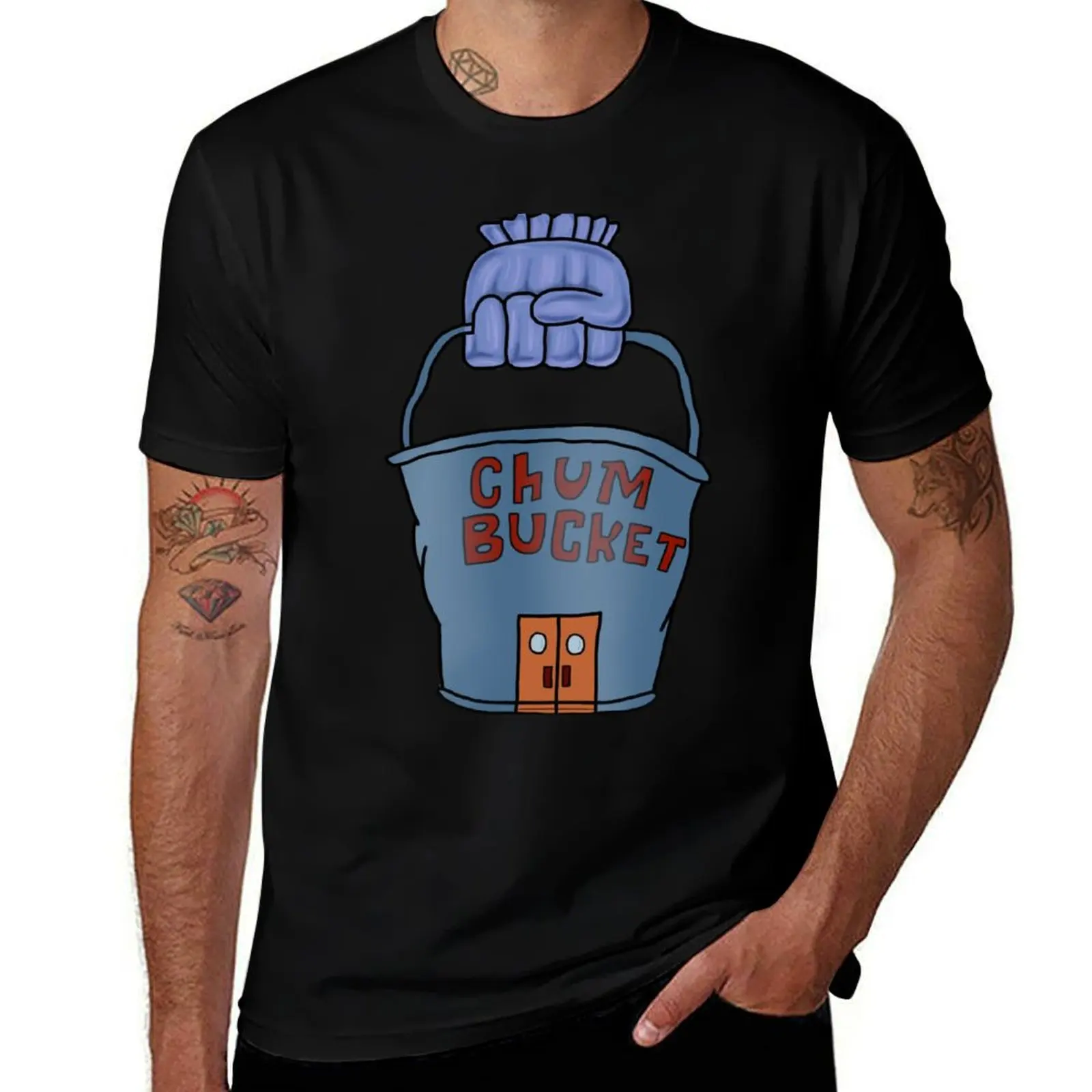 Chum Bucket T-Shirt Running Gym Short Sleeve Sports Tee