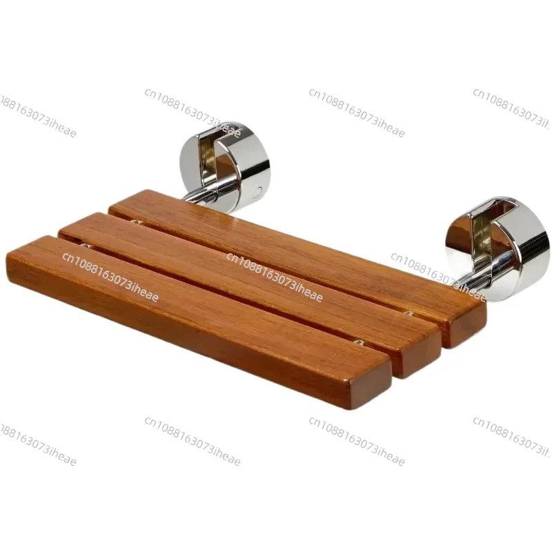 Nordic Wooden Teak Folding Shower Seat Bench, 400 lbs Capacity, Medical Wall Mounted Fold Down, for Inside Showe