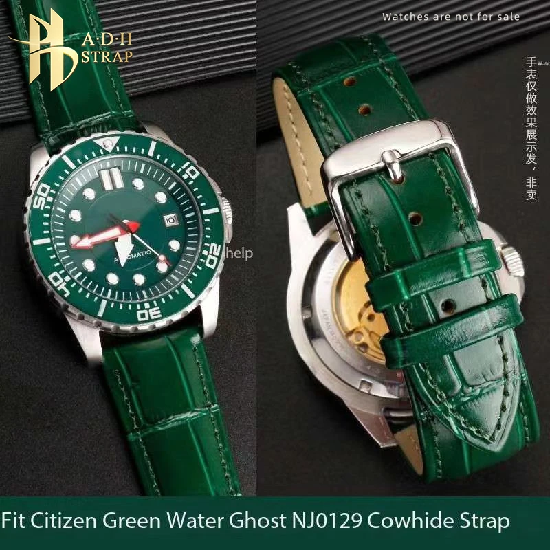 

Ремешок для наручных часов CITIZEN Green Water Ghost AW1598 AI7009 BN0193 NJ0129, из натуральной коровьей кожи, 22 мм, мужской