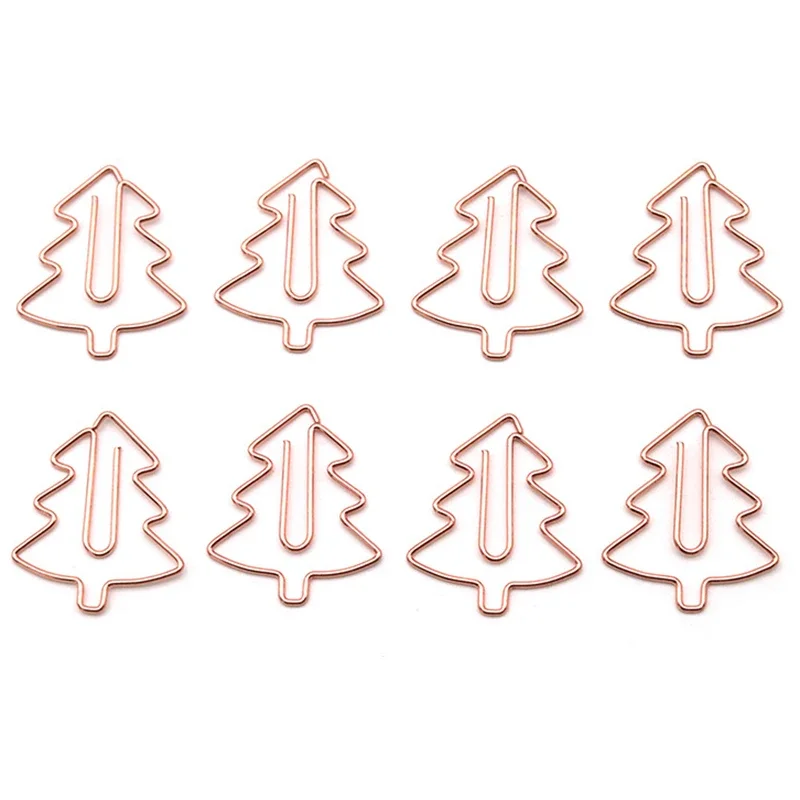 50/20 قطعة شجرة عيد الميلاد المعدنية دبابيس ورق لطيف Kawaii المرجعية مذكرة صور رسالة كليب اللوازم المكتبية الطلاب الهدايا القرطاسية #6