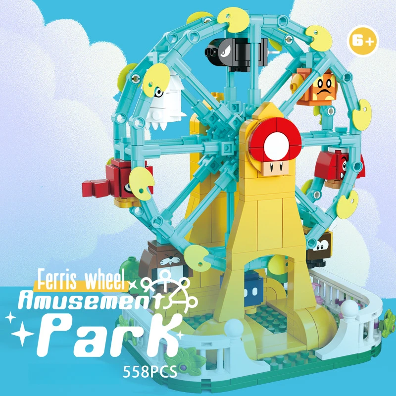 

Детская развивающая игрушка серии Playground, колесо обозрения, мелкие частицы, строительный блок, детские развивающие игрушки