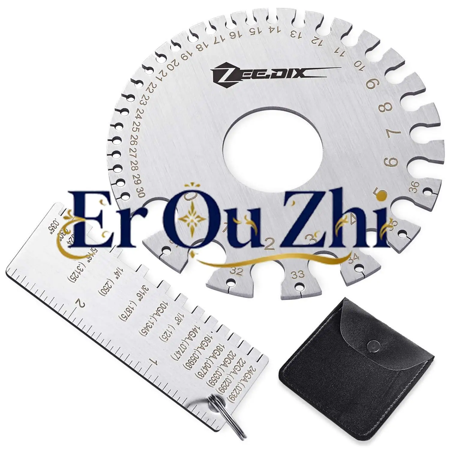 Weld Inspection Ruler, Thickness Measuring Ruler, Inspection Gauge, Weld Measuring Tool, Stainless Steel Gage