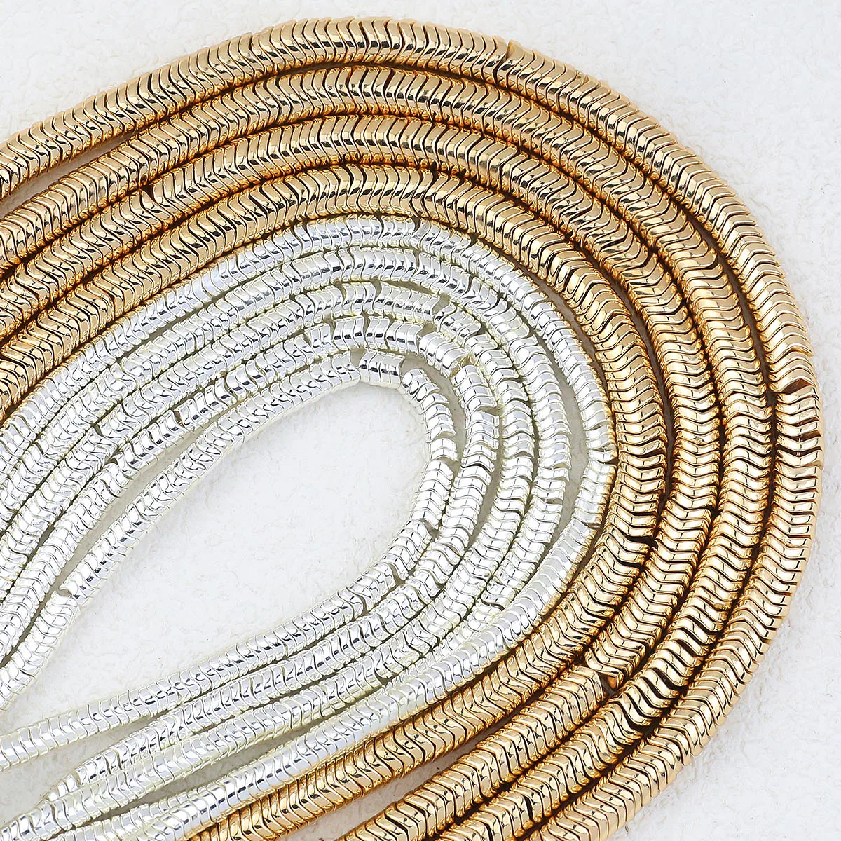 4/6MM Silber Farbe Welle Chip Form Natürliche Stein Hämatit Lose Perlen Für Schmuck Machen Liebe Armbänder Anhänger DIY Zubehör