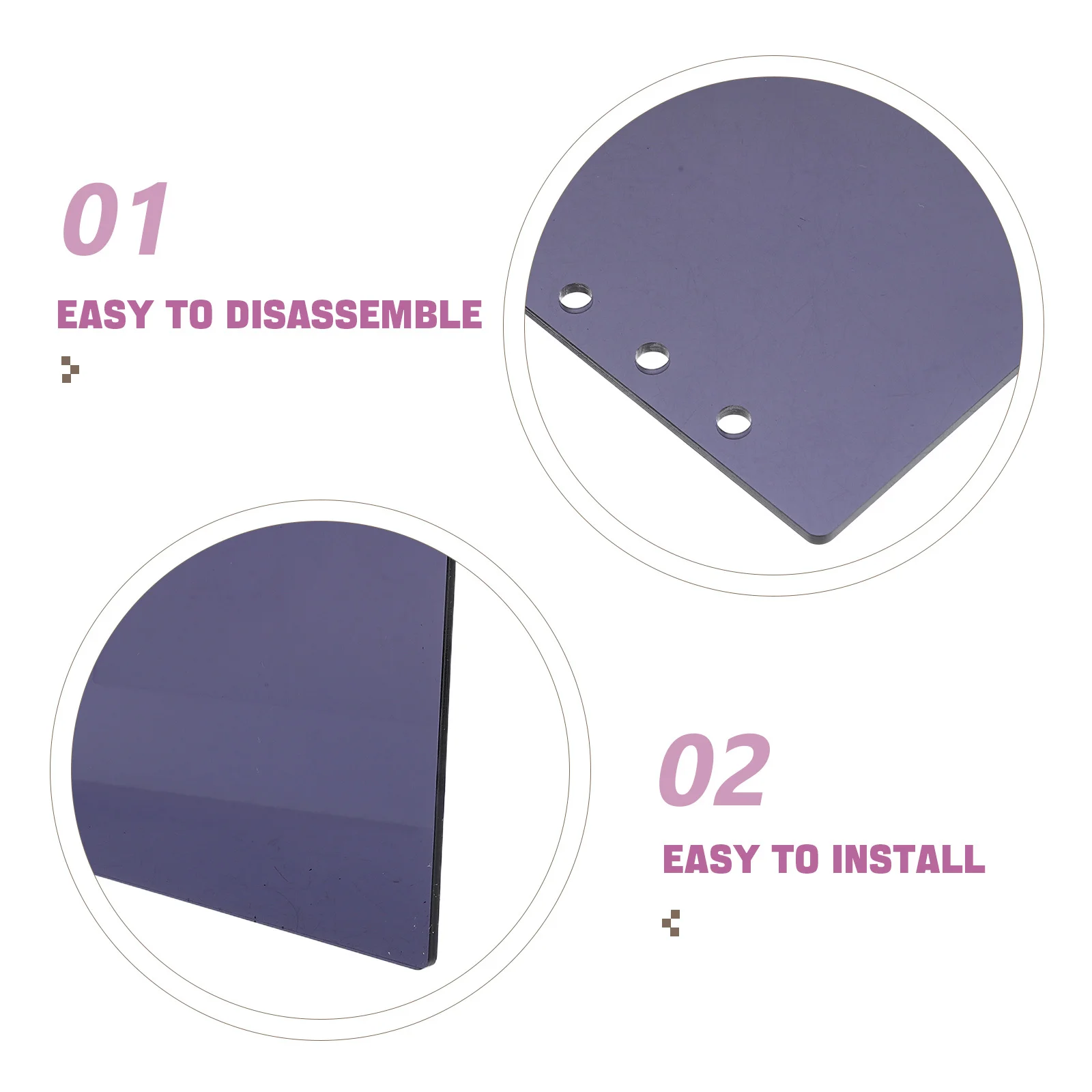 Okładka segregatora A6 z akrylu, wielokrotnego użytku, z 6 otworami, przenośny organizer na notatki, planer, segregator do domu, biura i podróży.