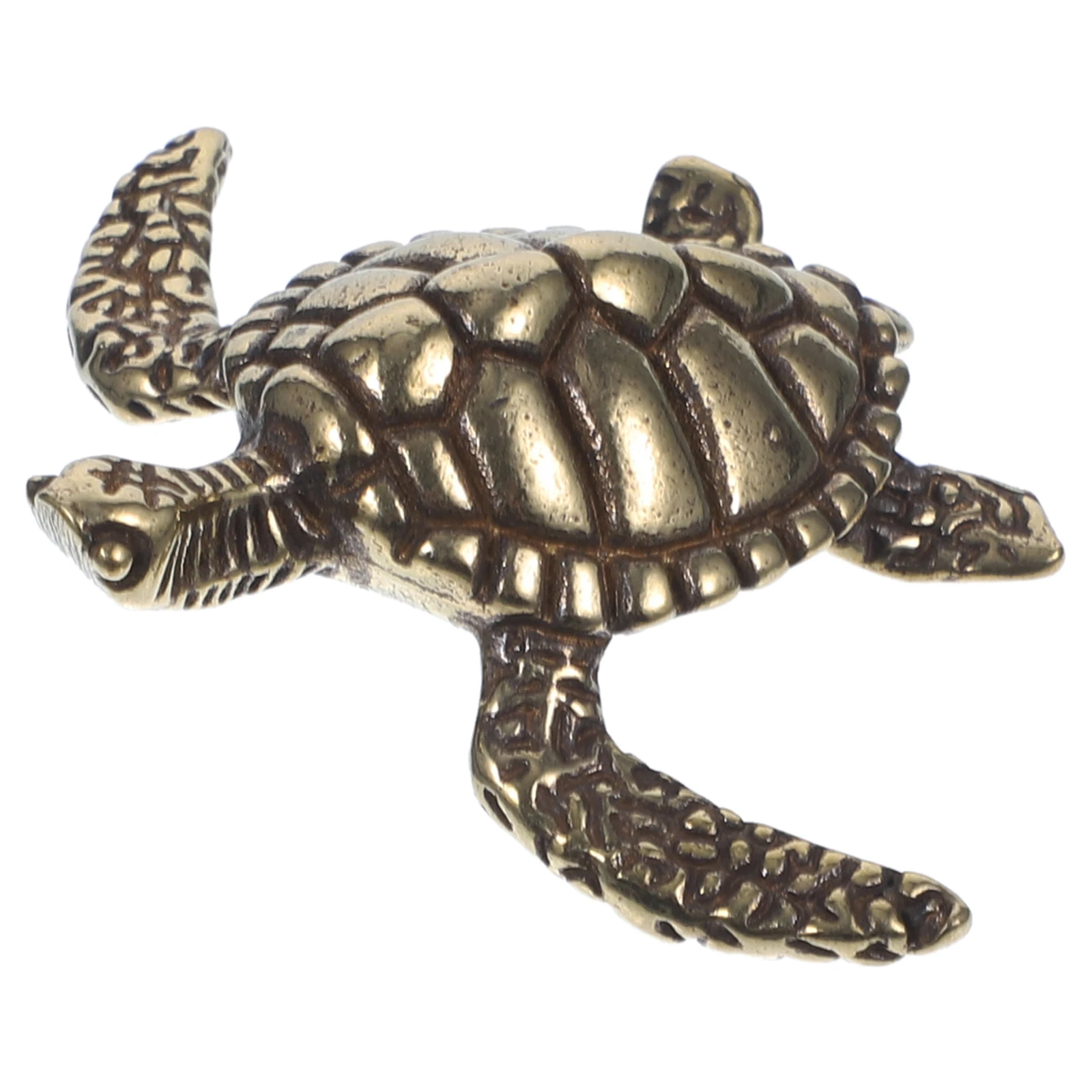 

Solid Copper Turtle Ornament Vintage Tortoise Figurine Brass Sculpture Desktop Statues Animal Home Decor
