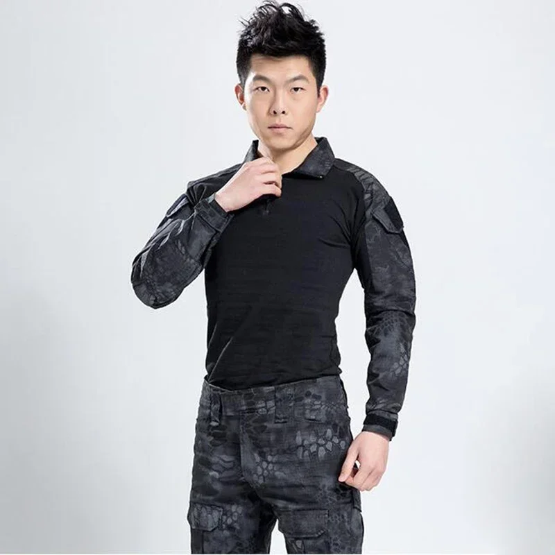 G2 Combat Uniform Shirt Camouflage US Asian Size S-3XL Cargo Sport Tops Airsoft Paintball Tactical T-Shirts Hiking