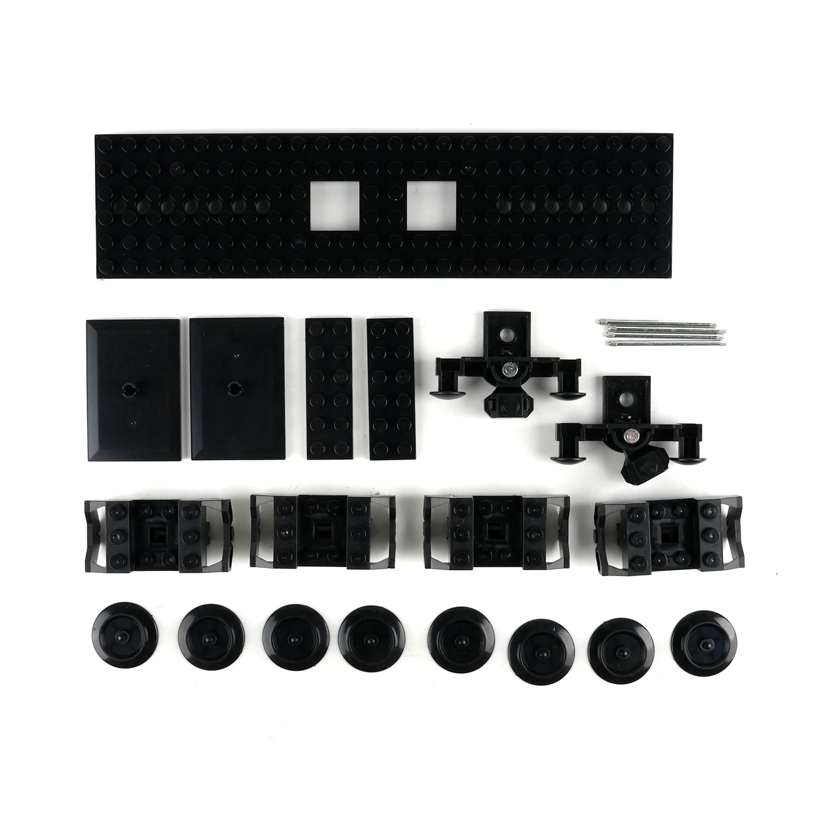 4PCS Train Base Plate Technology Building Blocks Parts Train Wheels/Carriage Support Assembly MOC Bricks DIY Toys Accessories