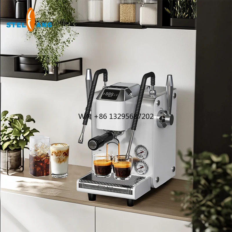 

Электрическая кофеварка из нержавеющей стали, коммерческая полуавтоматическая кофемашина для эспрессо для магазина