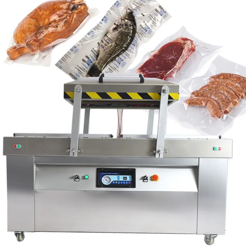 DZ700 DZ800 DZ9002SC DZ1000 Double Chamber Vacuum Packing Machine 800mm Food Industrial Vacuum Sealer Packaging Machine