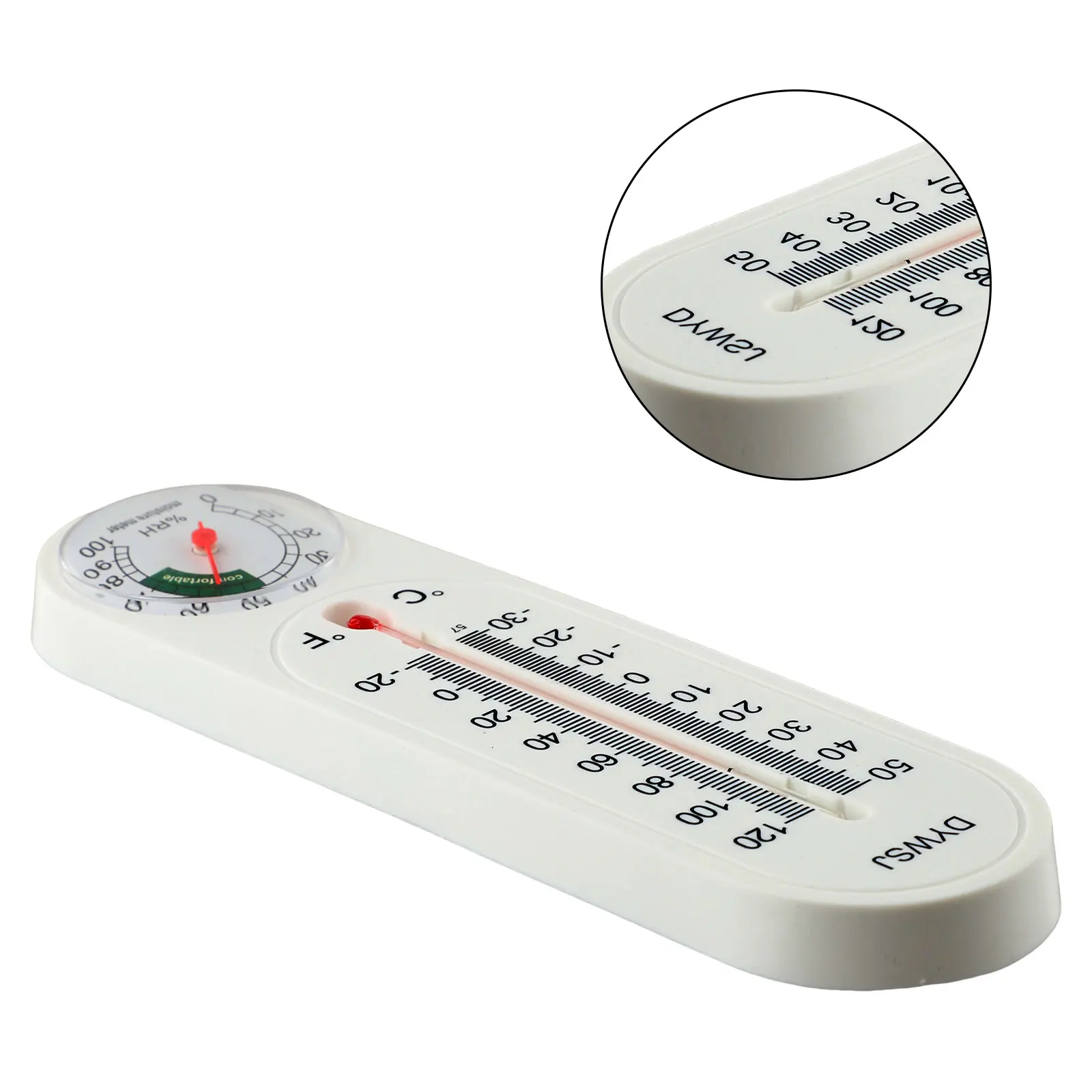 Hygrometer Breeding Thermometer Indoor Greenhouse Two In One Design Wall Mount -20-120 (RH) Large Temperature Reader Analog