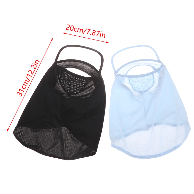 1Pc Summer Outdoor Sunscreen Ice Silk Mask Full Face Sunshade Mask Riding Fishing Veil UV Protection Neck Protection