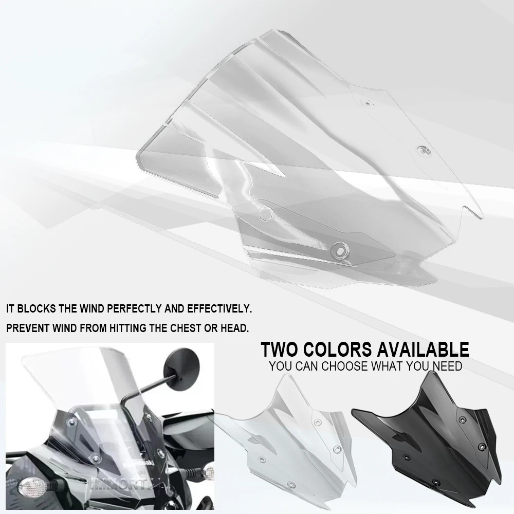 Motorcycle Accessories Windscreen Windshield Shield Bracket For Kawasaki KLR 650 KLR650 2021 2022