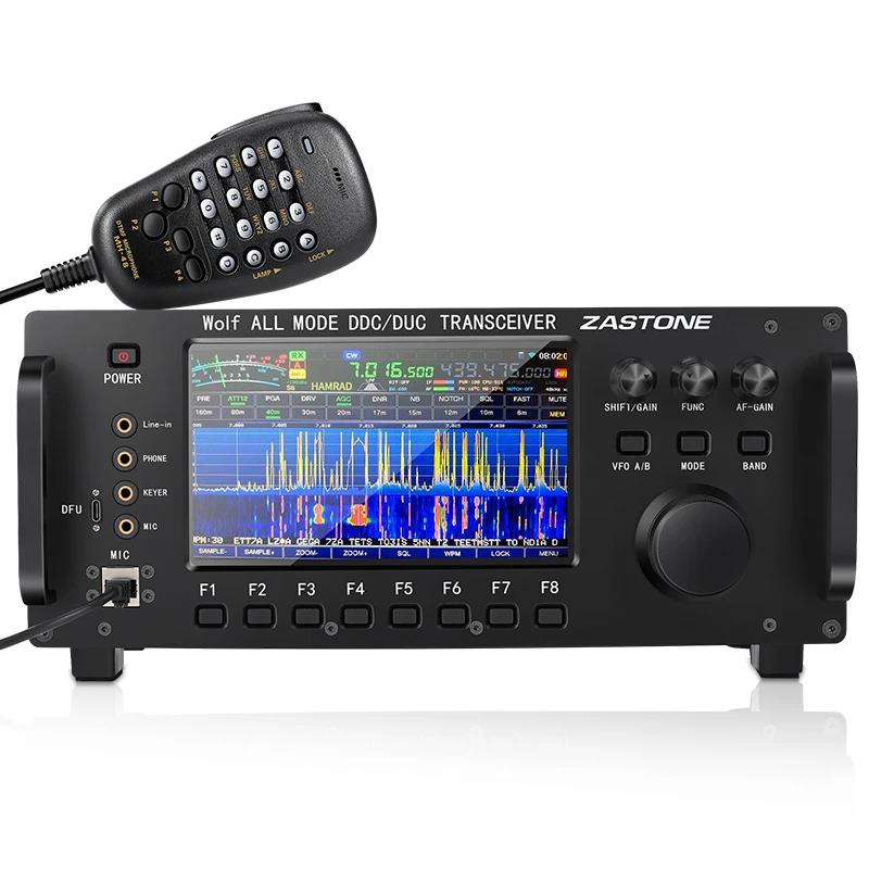 ZASTONE ZT7500 SDR Short Wave Transceiver Wolf HF LF  VHF UHF DDC DUC All Mode Mobile Radio 100W 0-750MHZ Receive Touch Screen