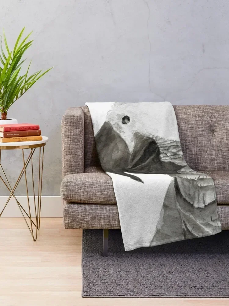 Grey parrot congo african timneh old word bird watercolor Throw Blanket Luxury cosplay anime Soft Furry Blankets