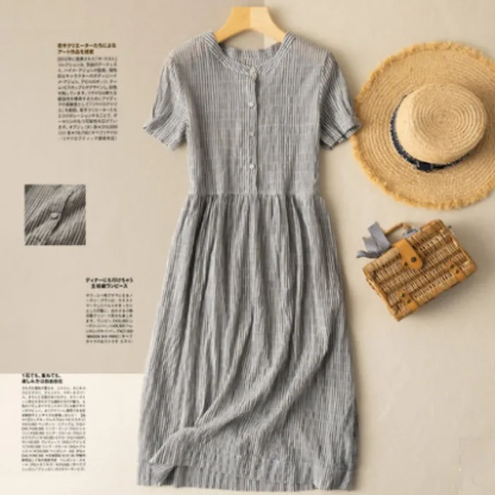 Cotton Stripe Dr Wo… - image