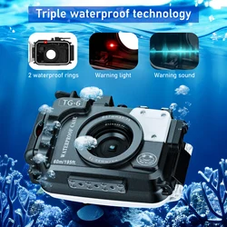 Seafrogs Scuba Diving Camera Case Cover For Olympus TG 6 Underwater Photography Equipment Waterproof Camera Housing TG-6 60m/195