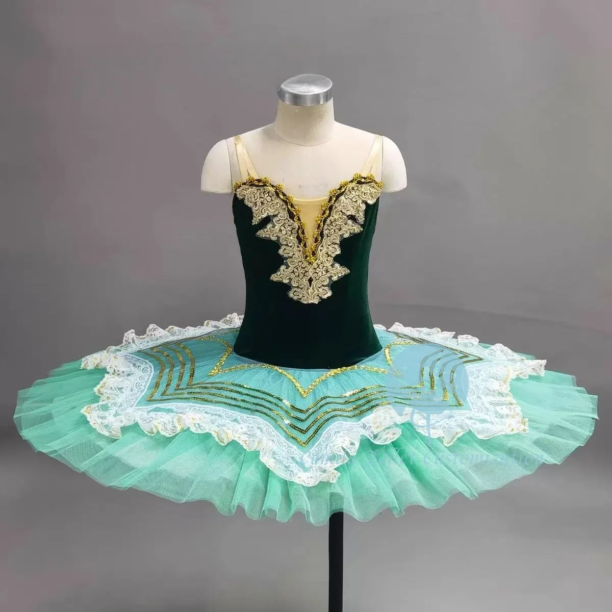 

Camila simple green Esmilada solo ballet TUTU competition performance skirt tailored for adults and children