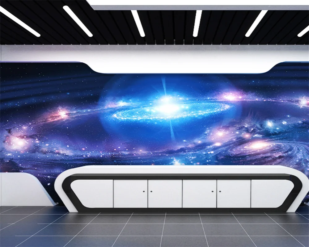beibehang papel de parede Custom beautiful starry wallpaper universe night sky bar ktv theme room bedroom papier peint