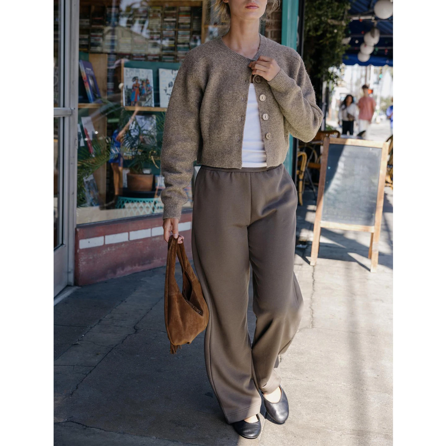 خريف شتاء جديد وصول المرأة عادية Sle ort محبوك Jaet طويل Sve جولة Ne زر التفاصيل لينة ألياف البوليستر