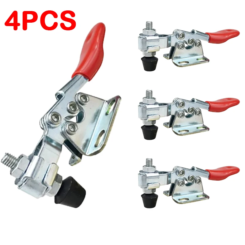 

4Pcs Horizontal Quick Clamp Workholding Clamp Chuck GH-201 Woodworking Engraving Machine Compressor 27KG Vertical Toggle Clamp