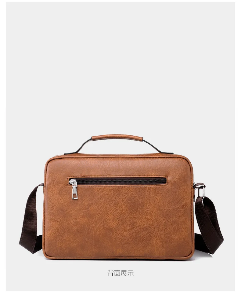 Brand Men's Crossbody Bag Waterproof, Durable, New Business Handheld Men's Solid Color Single Shoulder Crossbody Bag