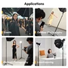 Ulanziヘビーデューティー折りたたみ式ライトスタンド、ビデオ用三脚、デジタル一眼レフカメラ、写真スタジオ、ライブストリーミング、最大負荷5kg、-05 2m 6