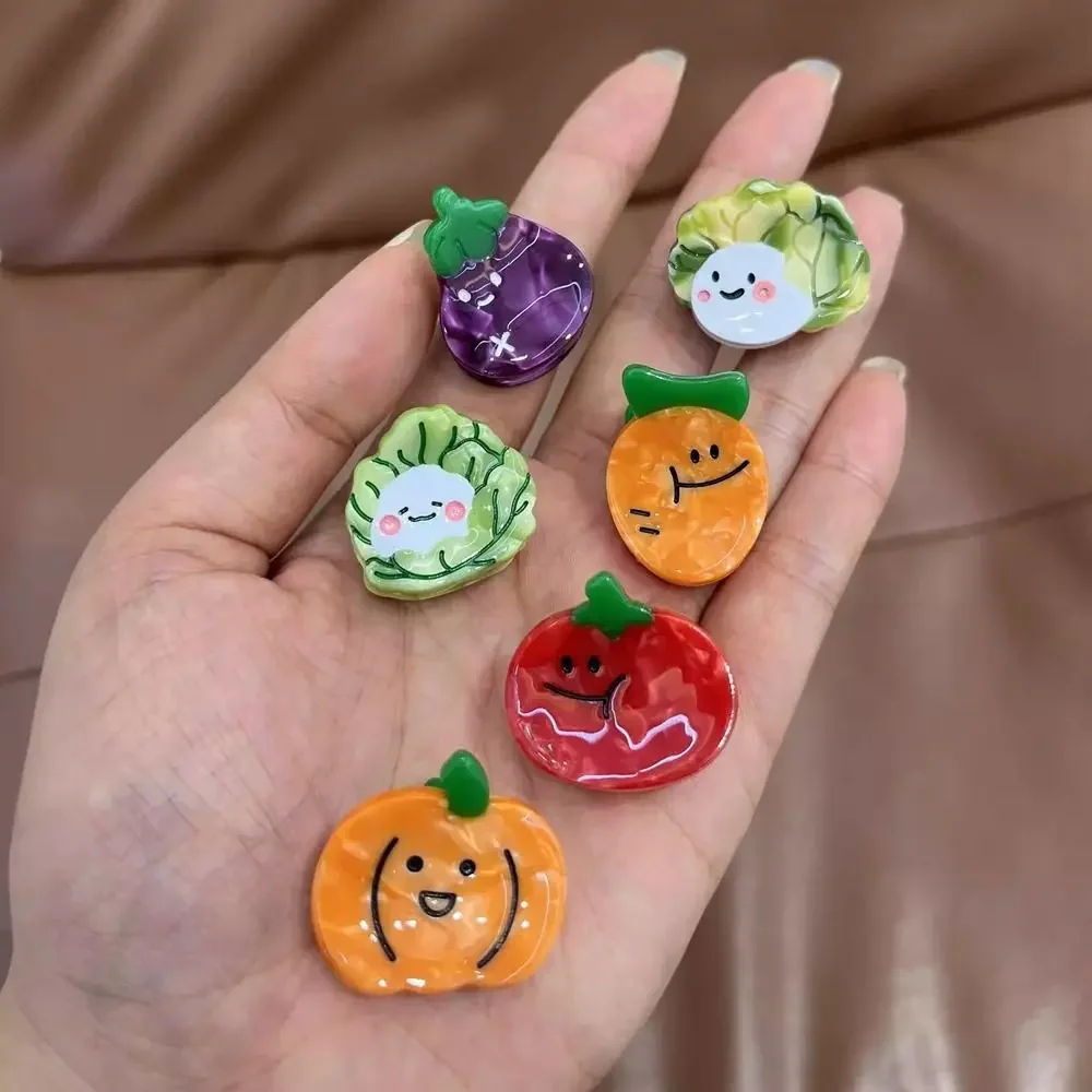 

Vegetable Series Small Hair Clip Expression Fruit Acetate Mini Hair Claw Cute Sweet Creative Hairpin Hair Accessories for Girls