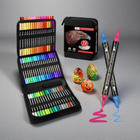 30-72 Colors Double Head Acrylic Propylene Metal Marker Pen Set - Fine Arts & Hand Account Paintings, Perfect for Cardboard